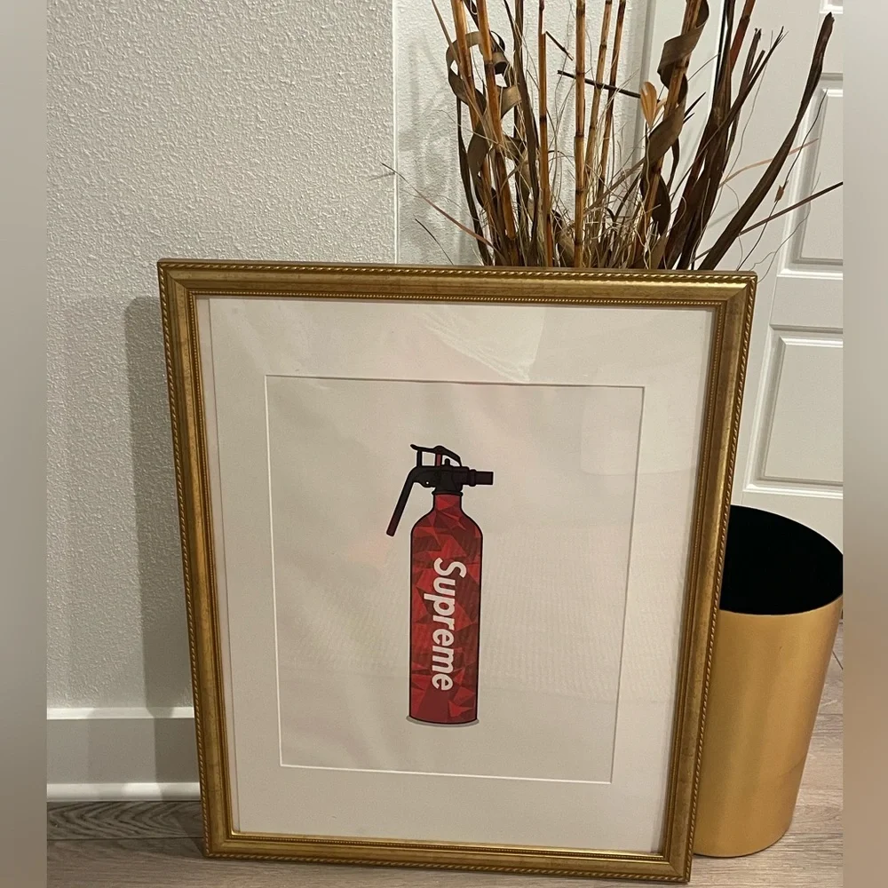 Supreme Print Home Decor Golden Frame